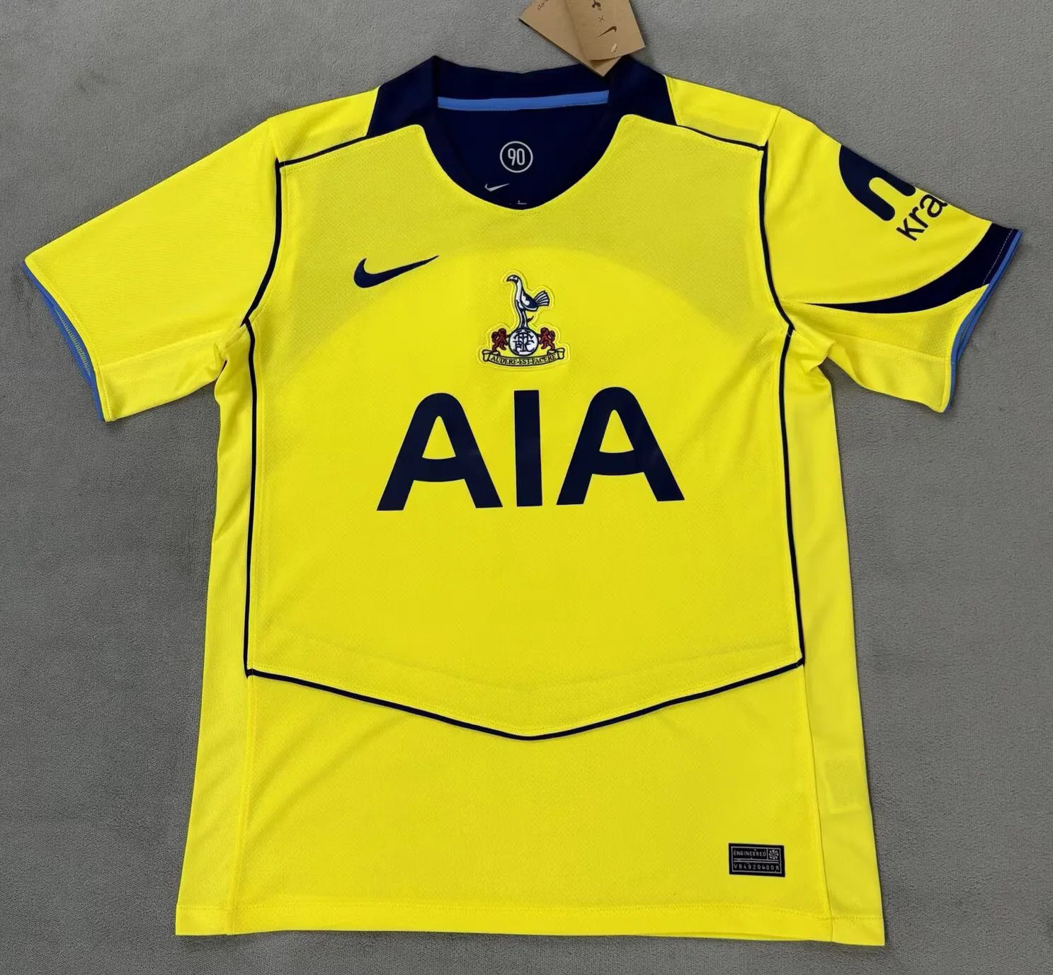 AAA Quality Tottenham 25/26 Third Yellow Soccer Jersey